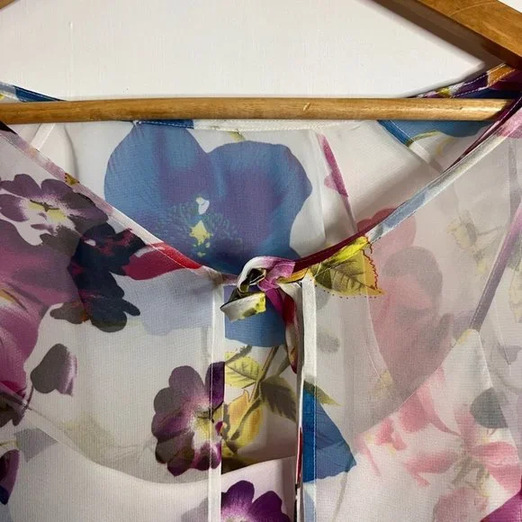 Nightie/nightgown Set in Gorgeous Floral Pattern Size M/L - Picture 3 of 8